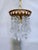 1960s Italian Brass Rim Upside Down Layered Chandelier For Sale - Image 9 of 9