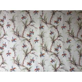Jim Thompson "Oasis" Color "Divinity" Linen Print Fabric - 3 Yards For Sale