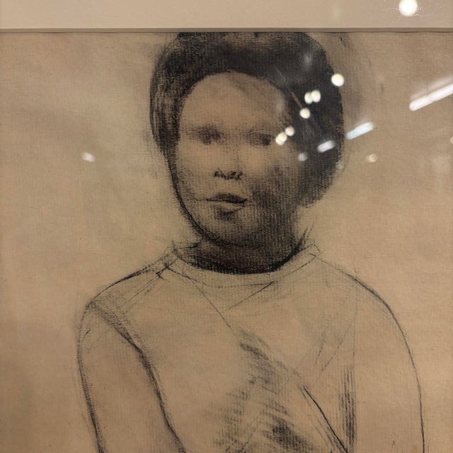Black Mario Fallani “Study of Seated Woman” Pencil Drawing For Sale - Image 8 of 12