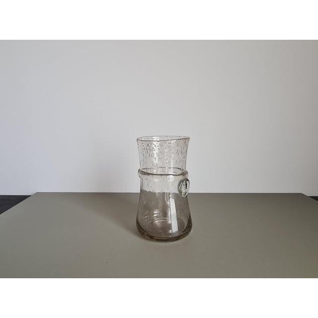 French Biot Bubble Glass Vase, 1960 For Sale - Image 9 of 15