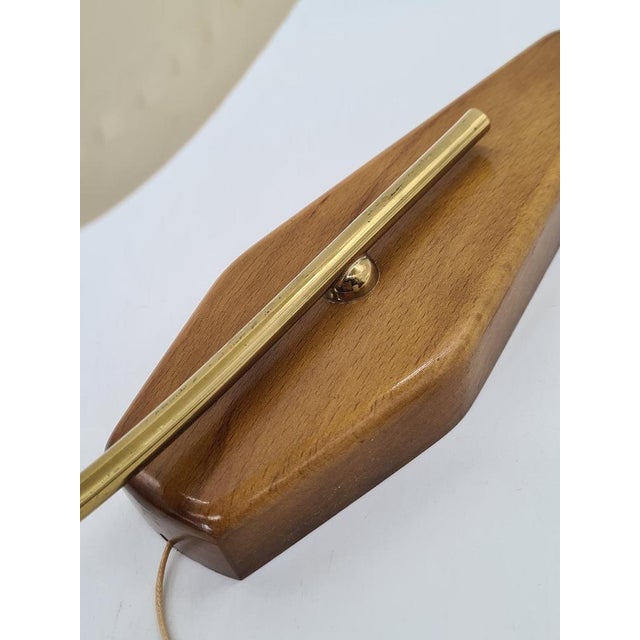 1960s Mid-Century Modern Wall Sconces in Wood and Brass, 1950s-1960s, Set of 3 For Sale - Image 5 of 14