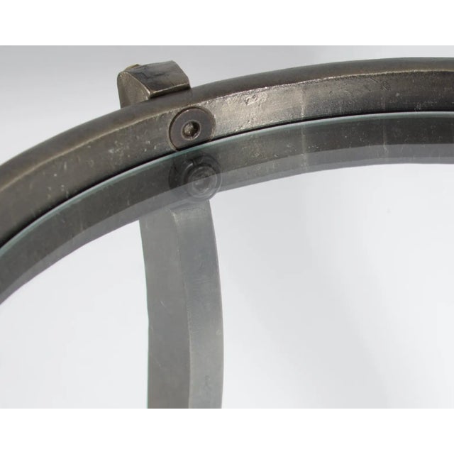 1980s Will Stone Postmodern Metal Accent Table For Sale - Image 9 of 10