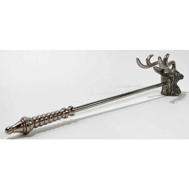 Vintage Silver Deer Candle Snuffer For Sale - Image 4 of 7