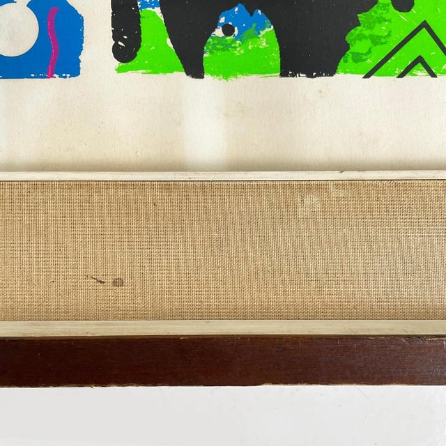 1980s Bruno Contenotte, Colorful Marine Composition, Screen Print, 1982, Framed For Sale - Image 5 of 18