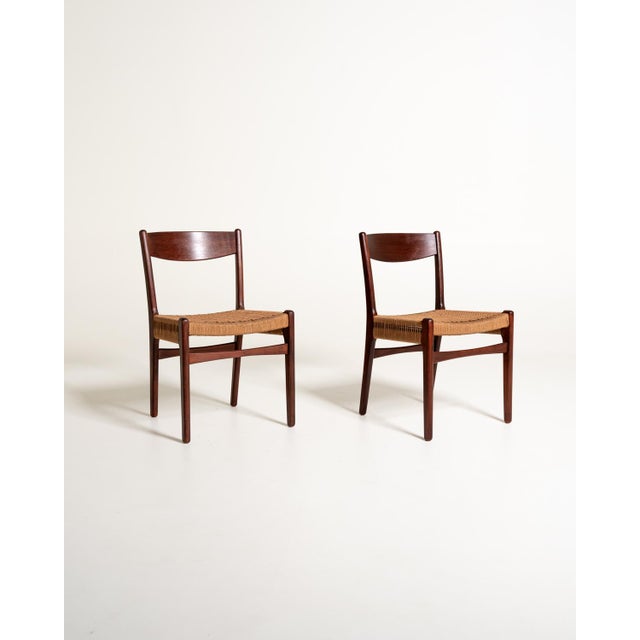 1960s Scandinavian Chairs with Rope Seats, 1960s, Set of 2 For Sale - Image 5 of 11