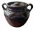Antique Dark Brown Glazed Stoneware Baked Bean Pot Crock With Lid For Sale