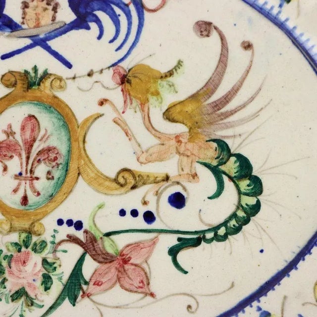 Oval Tray in Majolica For Sale - Image 4 of 9