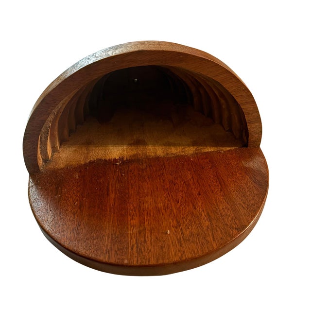 1940s Art Deco Wooden Wall Pocket For Sale - Image 5 of 9