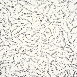 SAMPLE - Schumacher Leaf Bloom Wallpaper In Charcoal