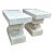 Contemporary White Side Tables - a Pair For Sale
