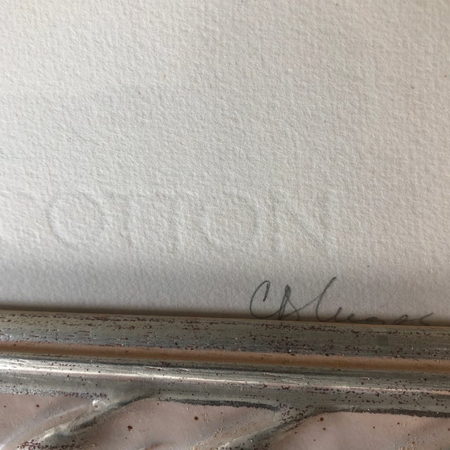 Original painting on heavy cotton rag paper 11 x 14 overall size with vintage frame is 16.5 x 19.5 signed bottom right