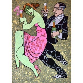Juarez Machado Signed Limited Edition Serigraph – Elegant Toast For Sale