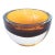 Vintage Signed Murano Thick Walled Sommerso Glass Bowl Amber, Brown, Clear, 1960's For Sale