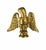 Traditional Vintage Solid Brass Eagle Lamp Finial, Federal Style Brass Eagle Accent For Sale - Image 3 of 5