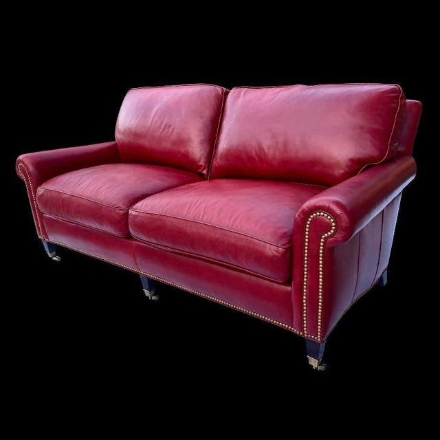 Fine Hancock and Moore 4152 Reserve Sofa in Patent Leather Chairish