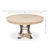 Transitional Round Dining Table, Medium – Bleached Oak With Hammered Iron Accents For Sale - Image 11 of 11