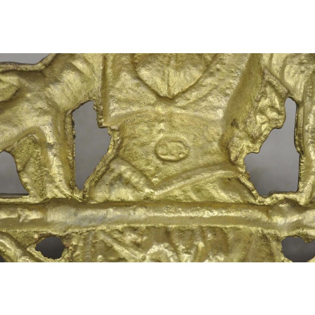 Brown Vintage Victorian Style Cast Iron Figural Maiden Wall Coat Hat Hook For Sale - Image 8 of 10