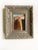 Abstract Set of 3 Original Paintings in Blue and Brown With Silver Vintage Frames For Sale - Image 3 of 7