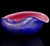 Glass Vintage Seguso Murano Blue Sapphire Pink Gold Flecks Italian Art Glass Mid Century Bowl Dish For Sale - Image 7 of 9