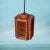 Vintage Glass & Teak Hanging Lamp, 1960s For Sale - Image 3 of 8