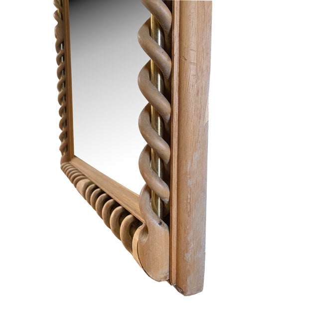 Wood Mid 20th Century Italian Carved Mirror For Sale - Image 7 of 10