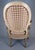 Late 20th Century Louis XVI Style Creme Painted Upholsterer Fauteuil Armchair For Sale - Image 4 of 11