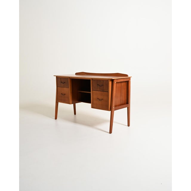 Vintage Scandinavian Teak Desk, 1950s For Sale - Image 4 of 11