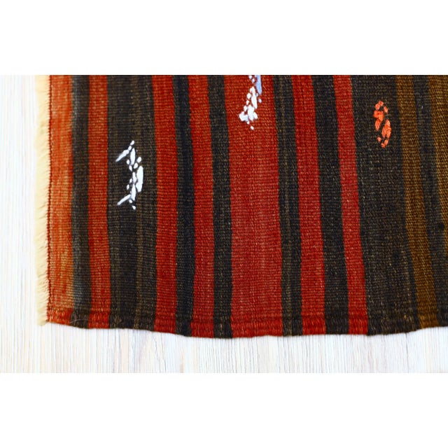 1960s Southwestern Style Wool Hand Knotted Kilim Rug For Sale - Image 12 of 13