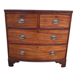 19th Century English Bowfront Chest For Sale