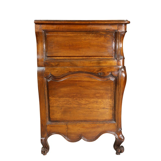 Brown Louis XV Provincial Walnut Bombe Commode For Sale - Image 8 of 11