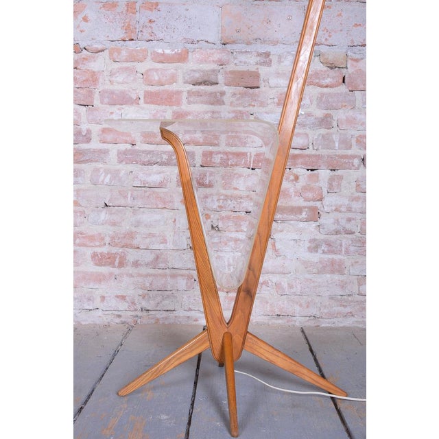 Mid-Century Modern Floor Lamp in Beech by Krásná Jizba, 1950s For Sale - Image 14 of 16