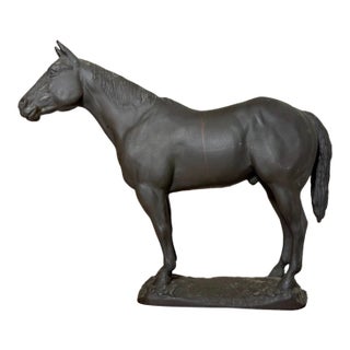 Vintage 1973 Aqha Solid Bronze Wood All Around Youth Horse Riding Trophy Award For Sale