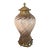 Castilian Indian Glass & Brass Ginger Jar With Ornate Metal Mounts For Sale