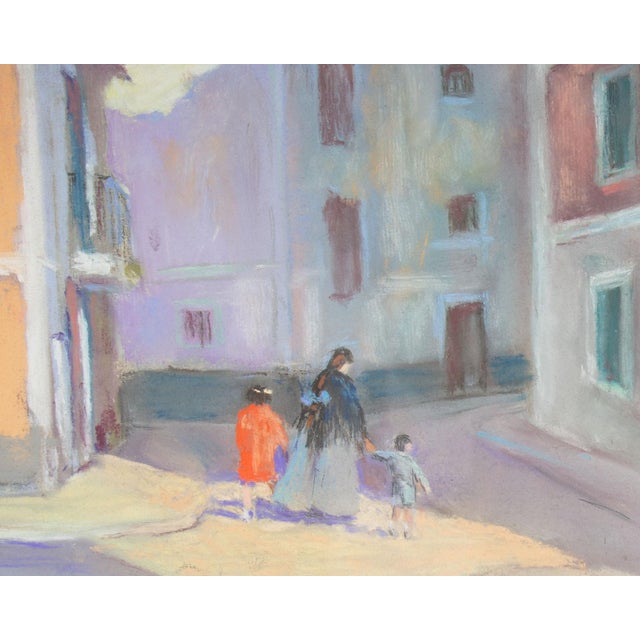 Drawing/Sketching Materials “Corner of Ibiza” Pastel Drawing By For Sale - Image 7 of 9