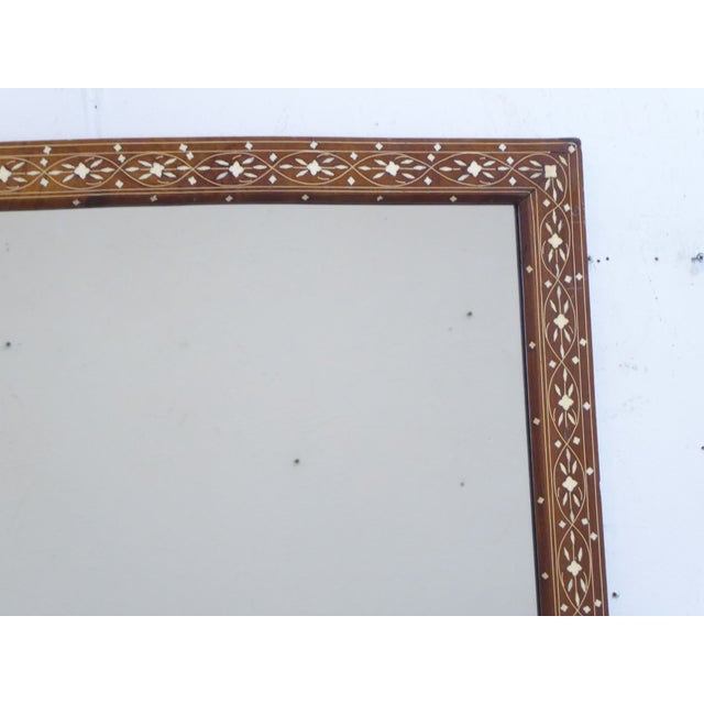 Vintage Bone Inlay Mirror For Sale - Image 4 of 4