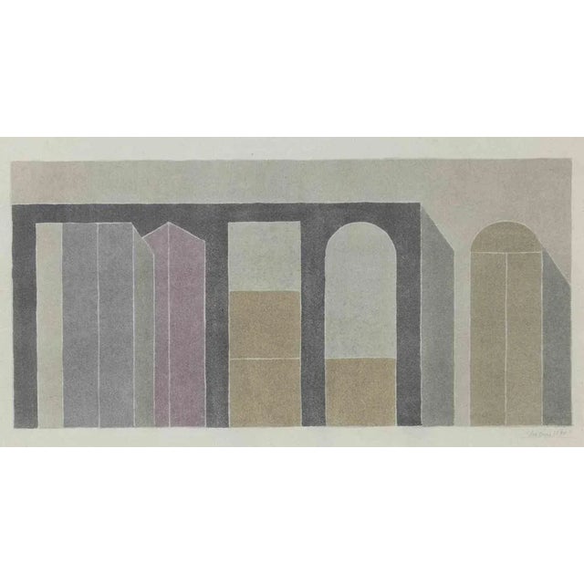 Giuseppe Uncini, The House of Things, 1980, Watercolor on Paper For Sale - Image 3 of 4