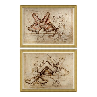 Bozettto & Disegnare Diptych Framed Art Prints - Set of 2 by David Phoenix For Sale