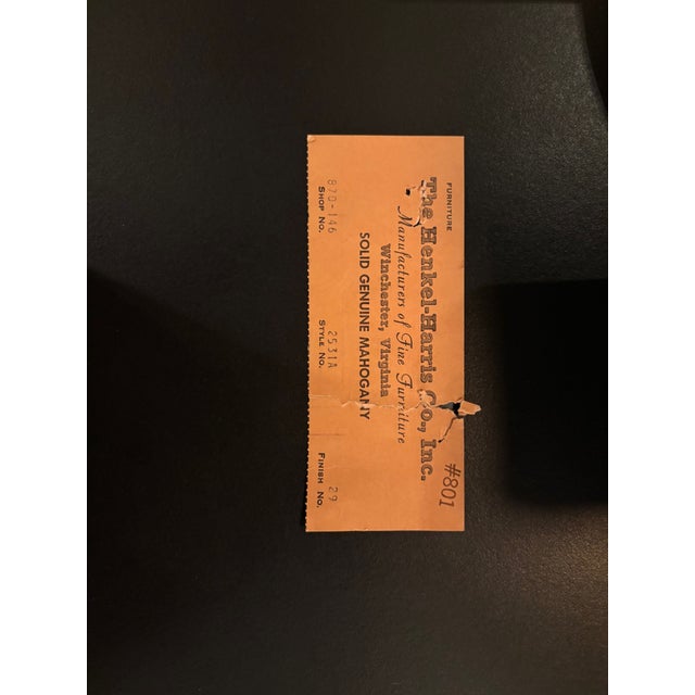 Traditional 1960s Henkel Harris Solid Mahogany Federal Style Liquor Cabinet / Cellarette [Lj] For Sale - Image 3 of 9