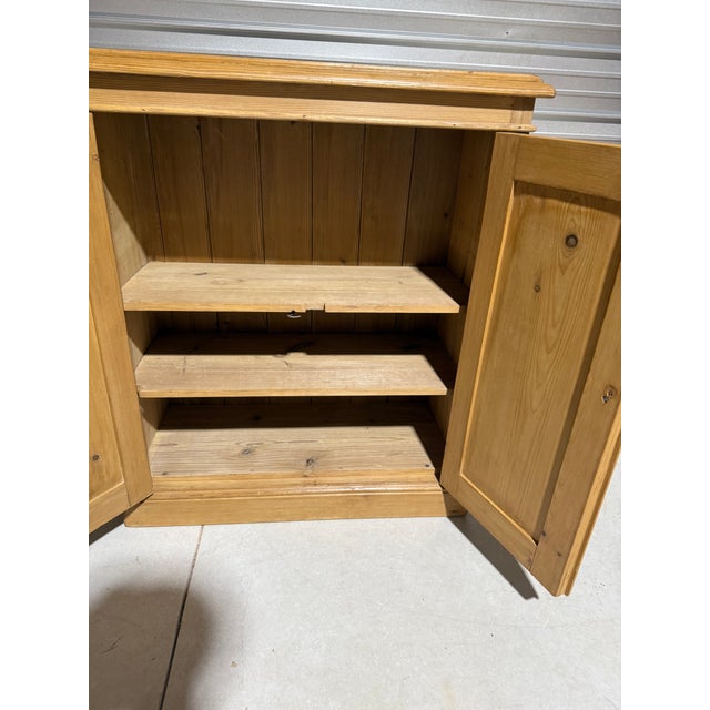 Antique Pine Two Door Cupboard From England For Sale - Image 11 of 18