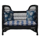 Antique Stick Wicker Settee For Sale