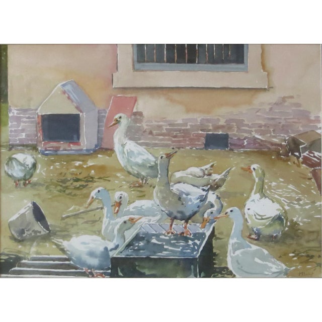 Artist: Michael Bergt – American (1956- ) Title: Untitled Year: unknown, circa 1985 Medium: Watercolor Sight size: 10.5 x...