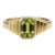 Peridot Solitaire Ring for Men Silver, Gold, Size 10 For Sale