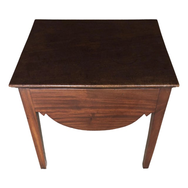 Antique English Mahogany Side Table-Flip Top For Sale