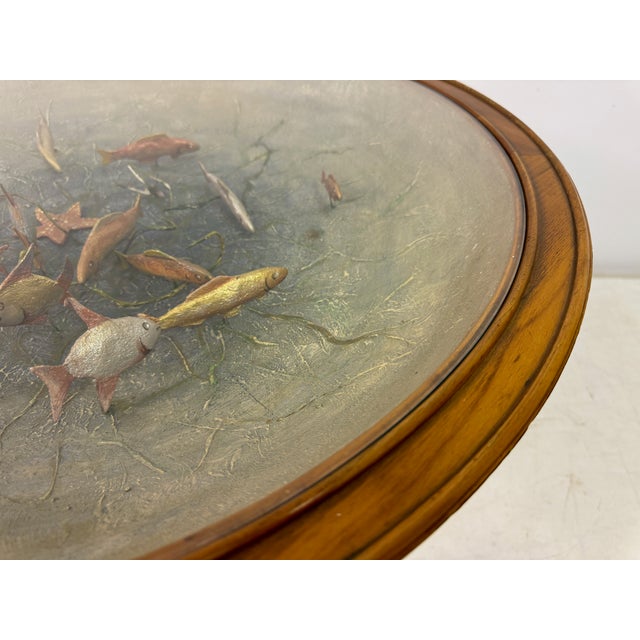 Mid-Century Modern Italian Coffee Table with Model Fish, 1950s For Sale - Image 3 of 16
