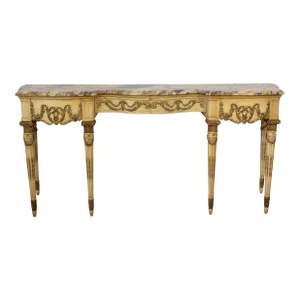 Vintage 1920s French Louis XVI Marble Top Sideboard