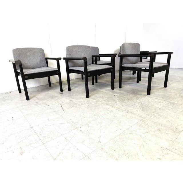 Wood Vintage Armchairs from Gerd Lange, 1970s, Set of 6 For Sale - Image 7 of 10