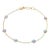 18k Yellow Gold Bezel Set 2.2 Ct Blue Sapphire Stackable Chain Bracelet For Sale