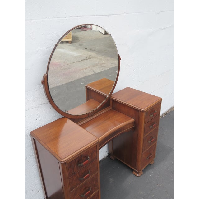 1920s Art Deco Vanity Makeup Table With Bakelite Handles 6580 For Sale - Image 4 of 18