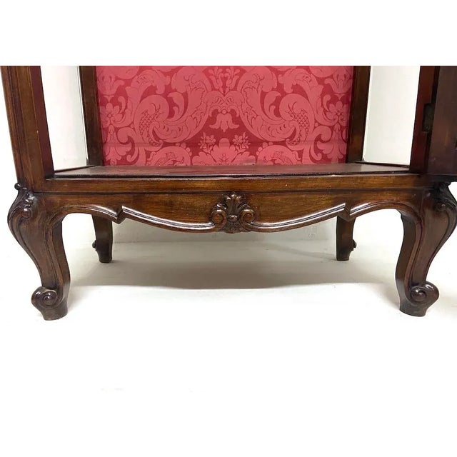 Walnut Display Cabinet, Late 19th Century For Sale - Image 6 of 10
