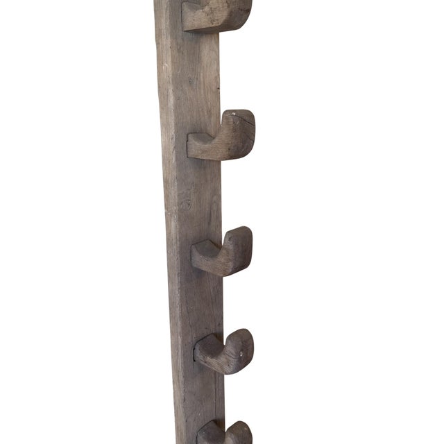 19th Century English Oak Stable Harness Rack with Hooks For Sale - Image 4 of 10